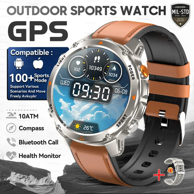 T-Rex 3 Pro Military Grade AGPS Smart Watch 10ATM Waterproof Dual-band GNSS Compass Altimeter AMOLED Swim Sports Smart Watch Men