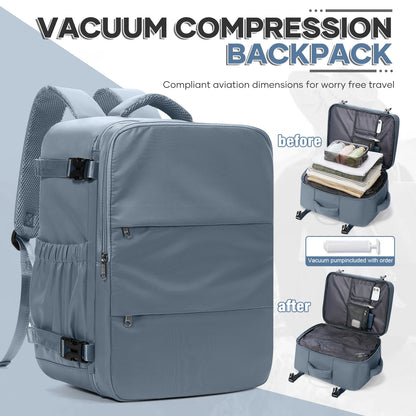 Genuine Luggage, Ryanair Hand Luggage 40x30x20 Travel Backpack,  Women Men Work Backpack Vacuum Bag Business Laptop Backpack