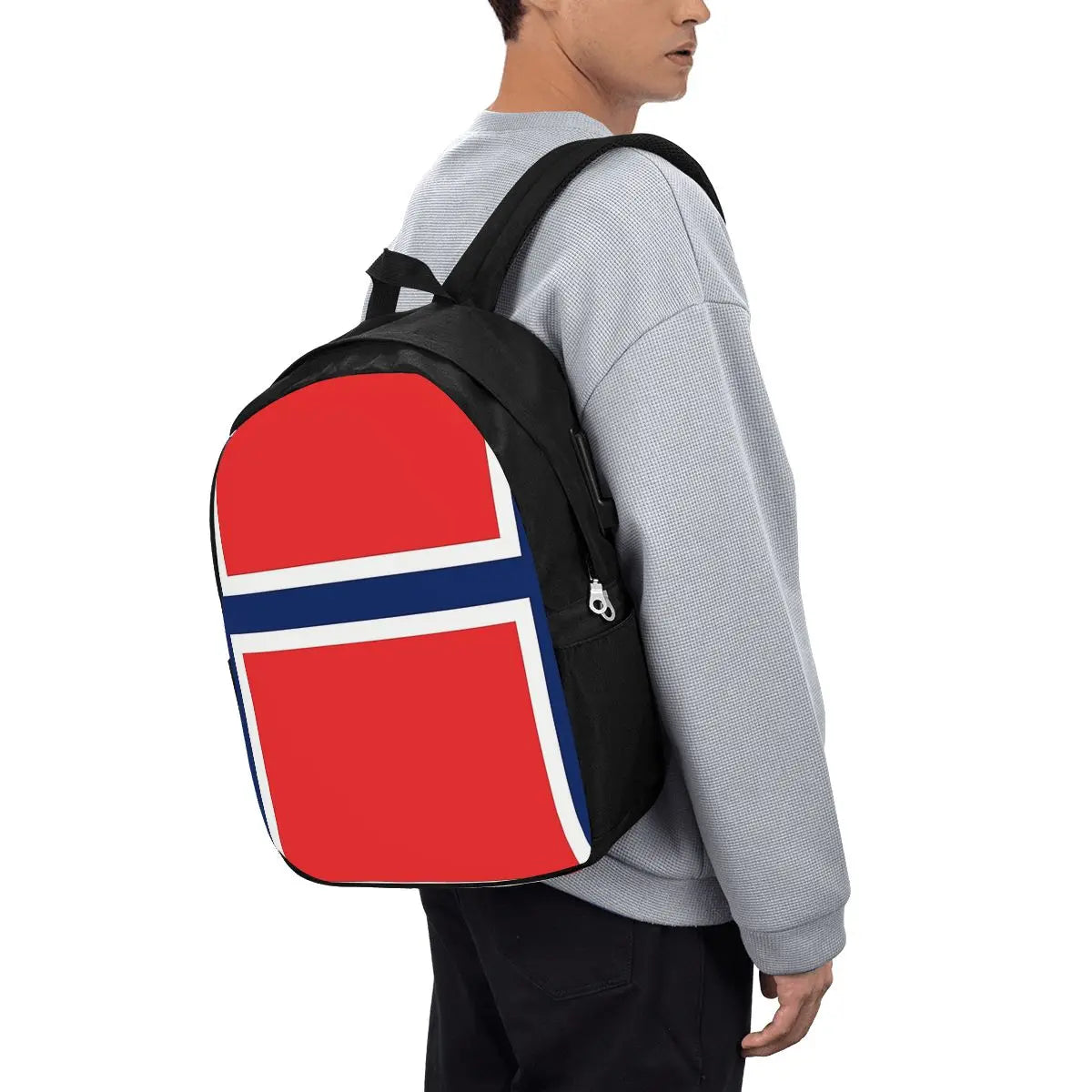 Norway Flag Backpack Travel Notebook Bag Computer College Student School Bag Laptop Shoulder Bags for Men Women