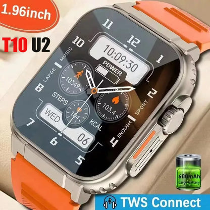 New Watch T10 U2 Smart Watch 49mm 2026 New NFC Men Women GPS Track Bluetooth Call BT Music Games Wireless Charging Smartwatch