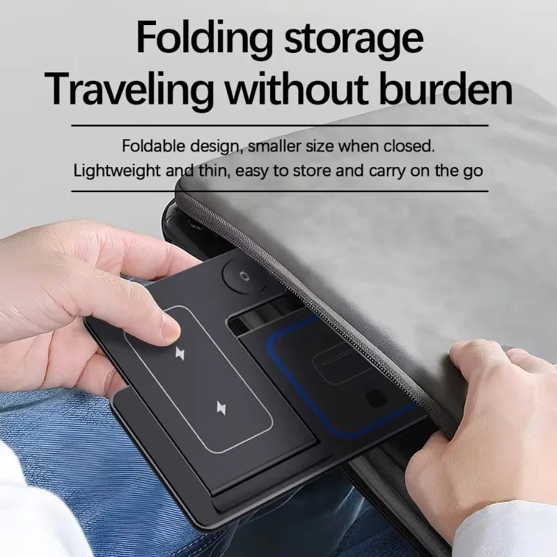 3 In 1 Foldable Fast Wireless Charger Holder Charging Station For iPhone 17 16 15 14 Apple Watch S10/9/8 Airpods 4 Pro 2