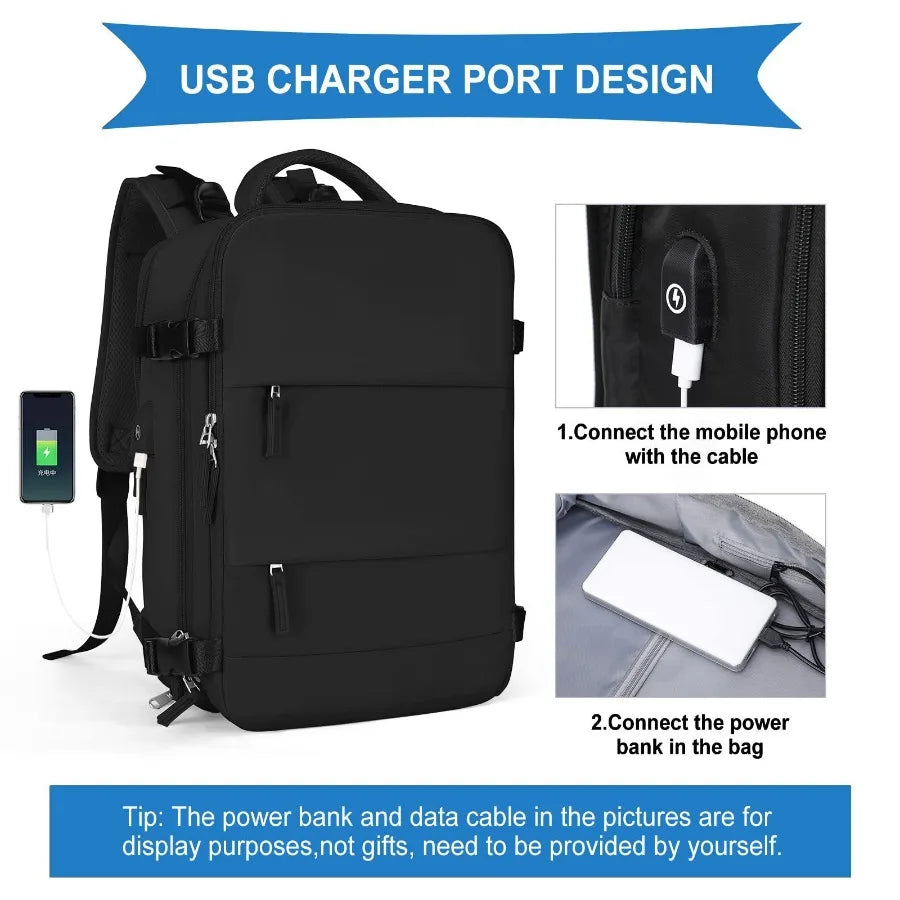 【New style】 spot sign men's and women's travel backpacks airlines approve carry-on backpacks for flight approval waterproof tra