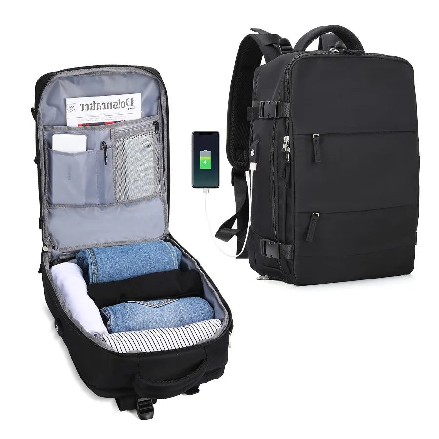 【New style】 spot sign men's and women's travel backpacks airlines approve carry-on backpacks for flight approval waterproof tra