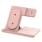 3 in 1 Foldable Wireless Charger Desk Stand For Samsung S24 S23 Galaxy Watch 2-8 Active 1 2 Buds Pro LED Fast Charging Station