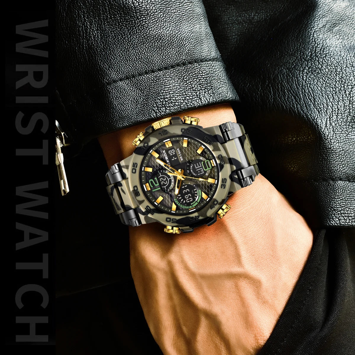 LIGE Electronic Men's Wristwatch Luxury LED Display Luminous Sports Man Watch Waterproof Military Quartz Alarm Date Watches Male