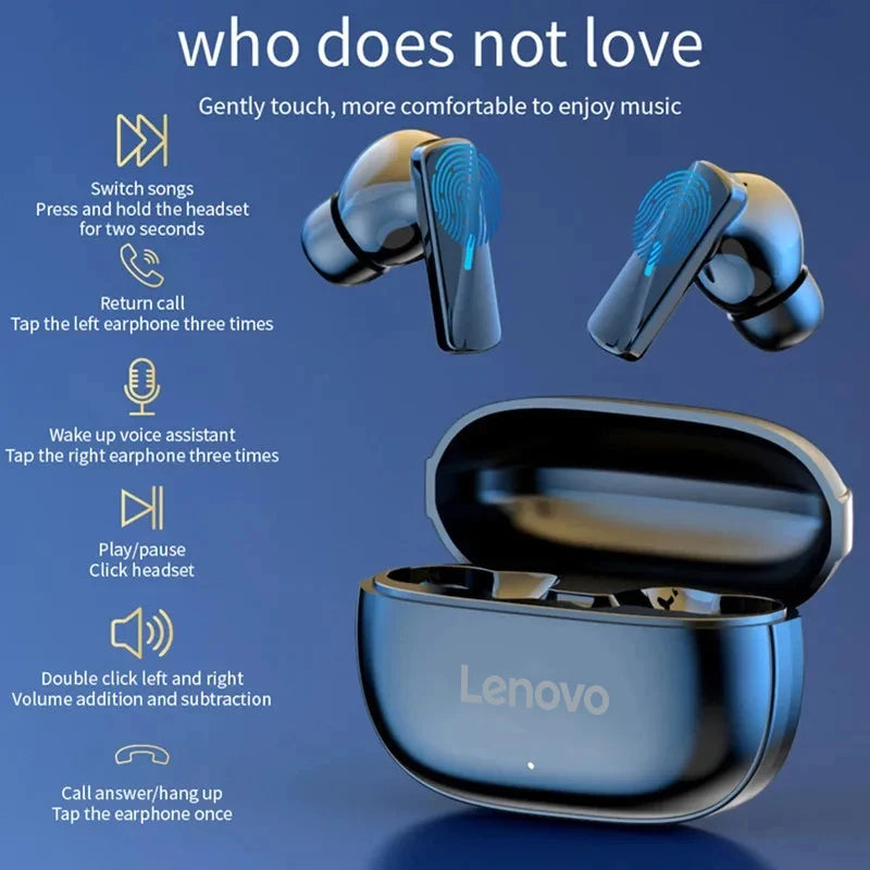 Lenovo New Mate 50 TWS Wireless Bluetooth Earphones In Ear True Sport Headphones HiFI Stereo Game Waterproof Headset With Mic
